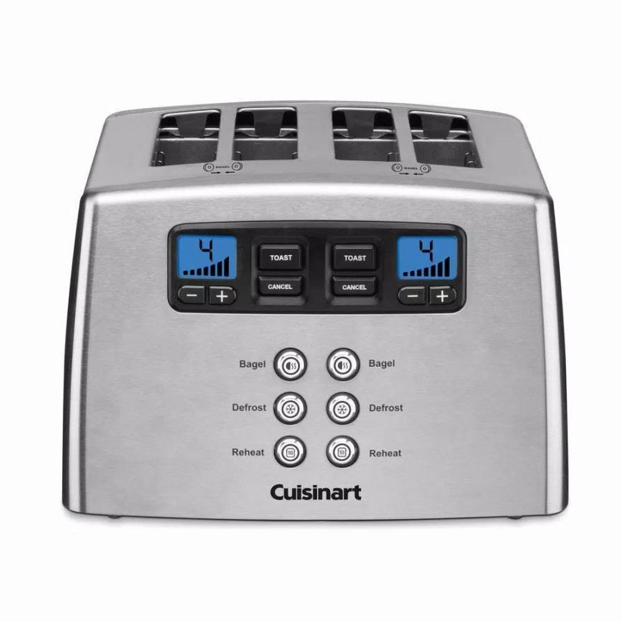 * Toasters | Toasters Cuisinart Touch To Toast 4-Slice Stainless Steel Wide Slot Leverless Toaster