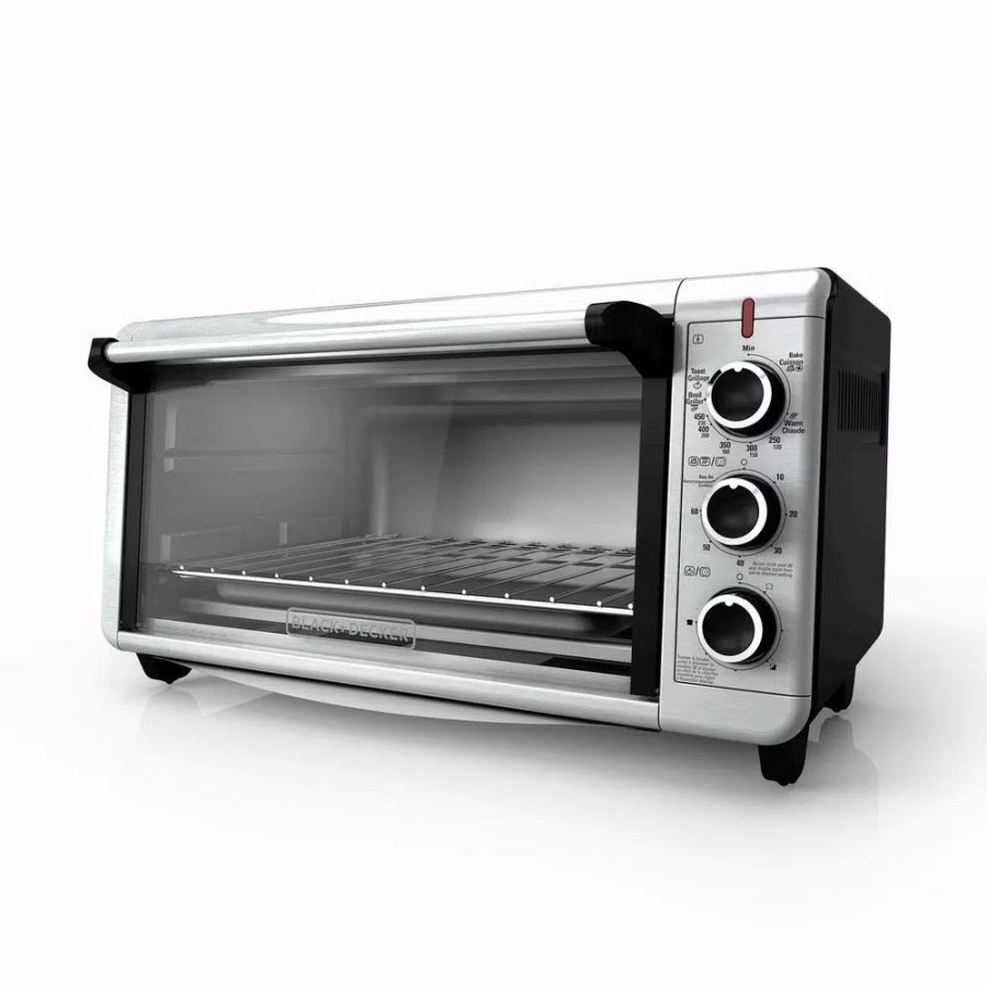 * Toasters | Toasters Black+Decker 8-Slice Extra-Wide Convection Toaster Oven, Stainless Steel