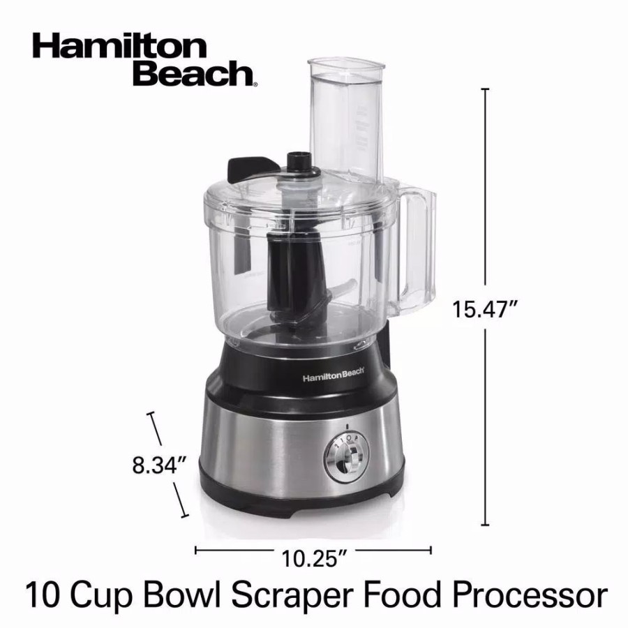 * Food Processing | Food Processing Hamilton Beach 450-Watt 10-Cup Food Processor With Bowl Scraper Attachment