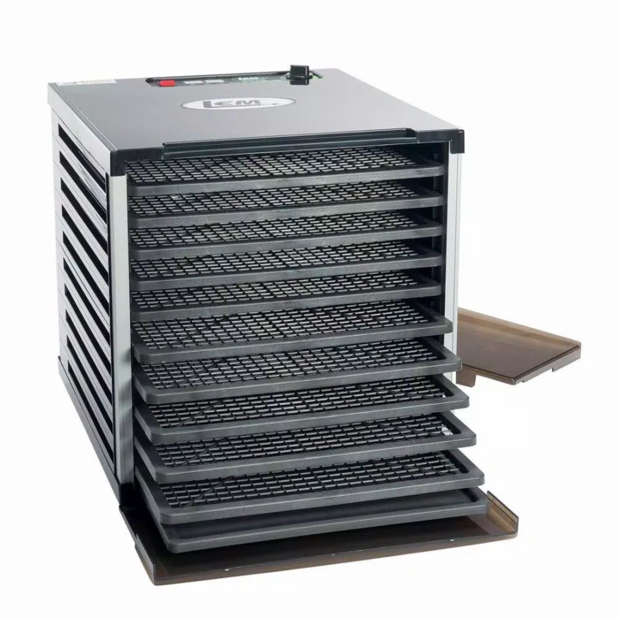 * Food Processing | Food Processing Lem Mighty Bite 10-Tray Black Food Dehydrator With Temperature Control