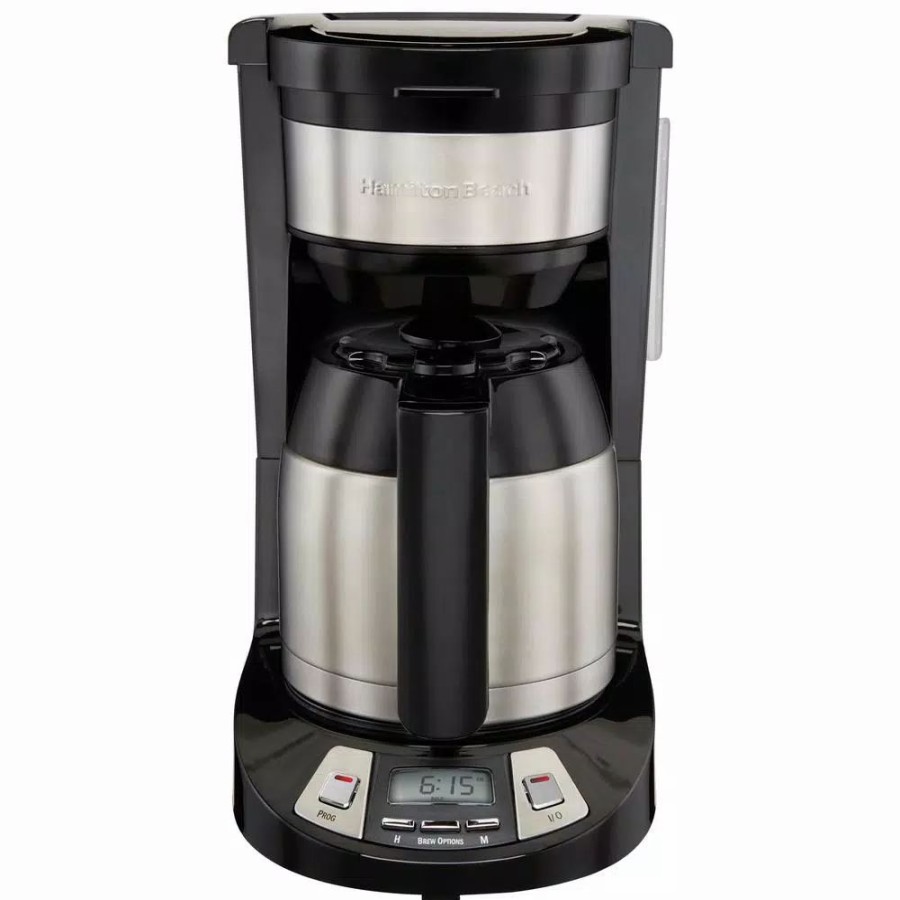 * Coffee Makers | Coffee Makers Hamilton Beach 8-Cup Black Programmable Coffee Maker With Thermal Carafe