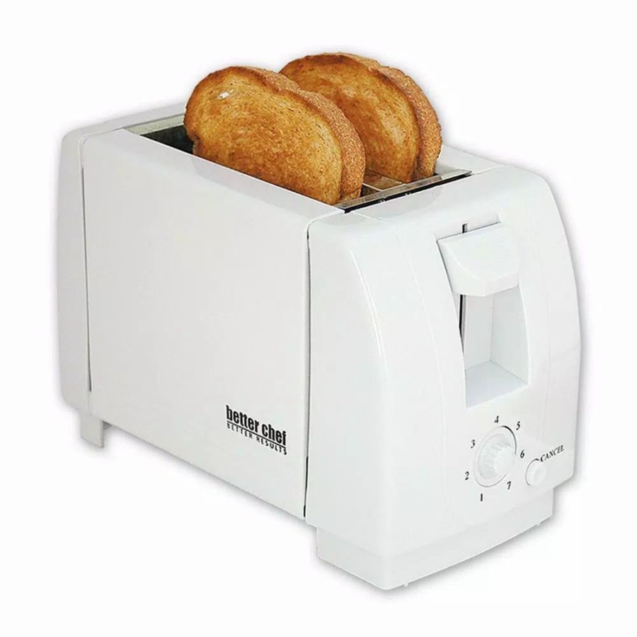 * Toasters | Toasters Better Chef 2-Slice White Wide Slot Toaster