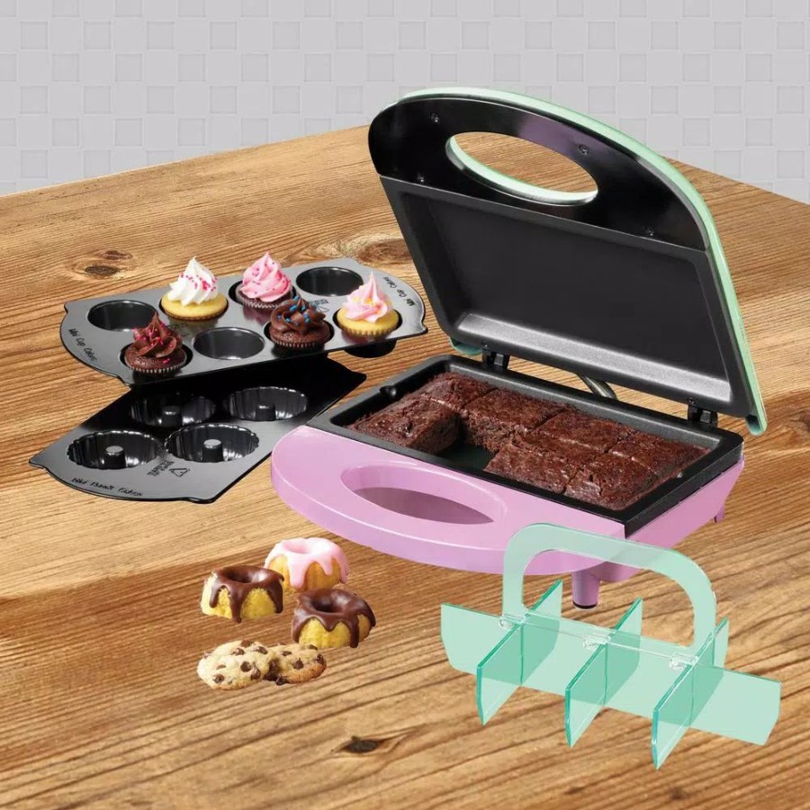 * Dessert Makers | Dessert Makers Nostalgia 800 W Green/Pink 4-In-1 Bakery Bites Express