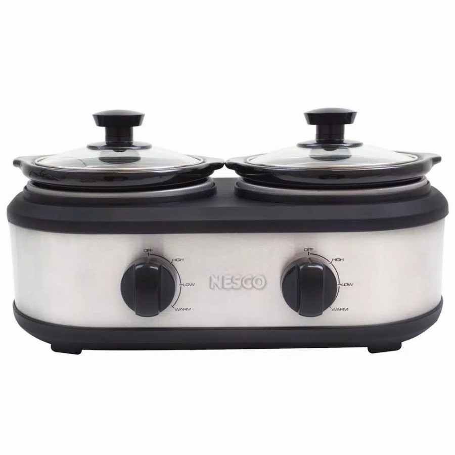 * Cookers | Cookers Nesco 2.5 Qt. Stainless Steel Slow Cooker With Removable Cookwells