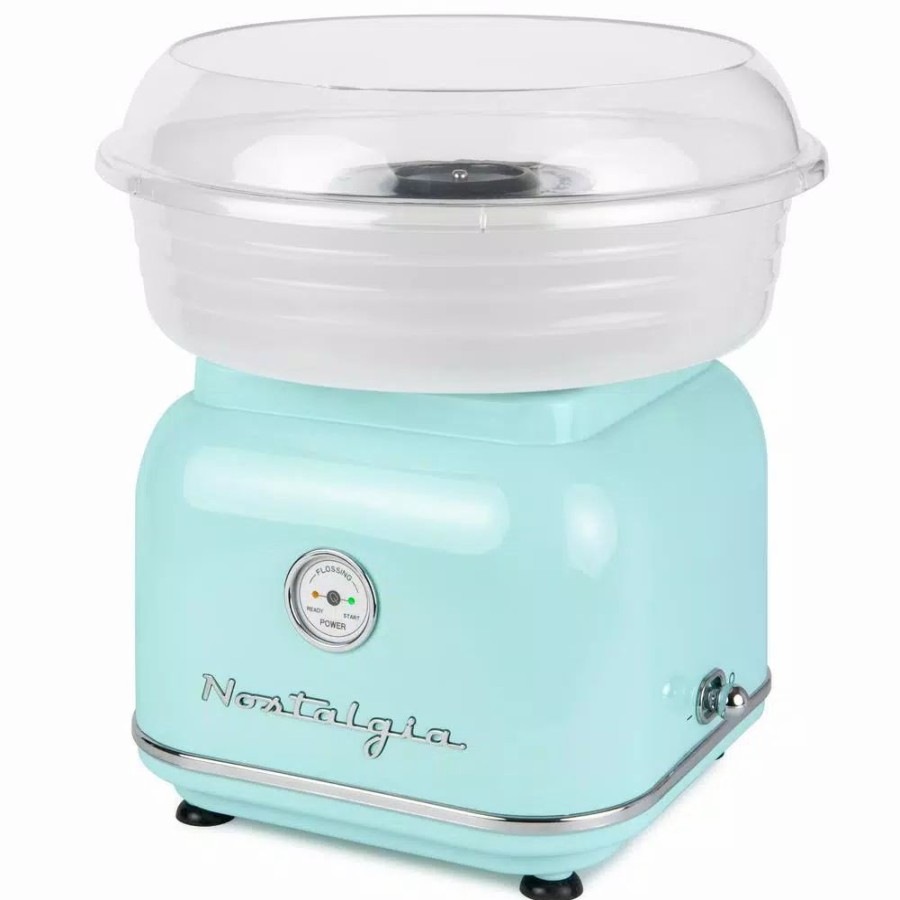 * Dessert Makers | Dessert Makers Nostalgia Retro Aqua Electric Cotton Candy Maker With 2-Reusable Cotton Candy Cones