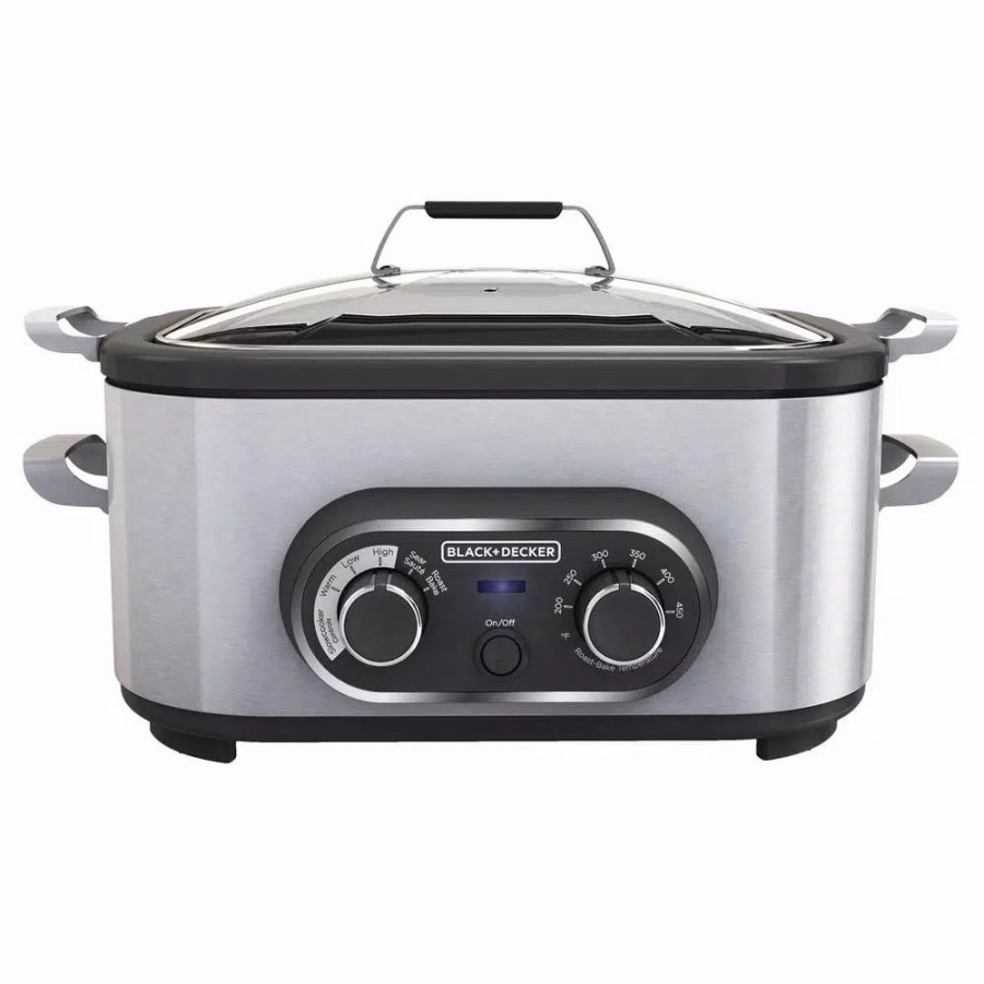 * Cookers | Cookers Black+Decker 6.5 Quart Stainless Steel Slow Cooker