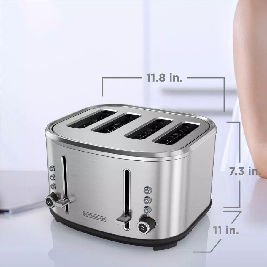 * Toasters | Toasters Black+Decker 4-Slice Stainless Steel Extra-Wide ...