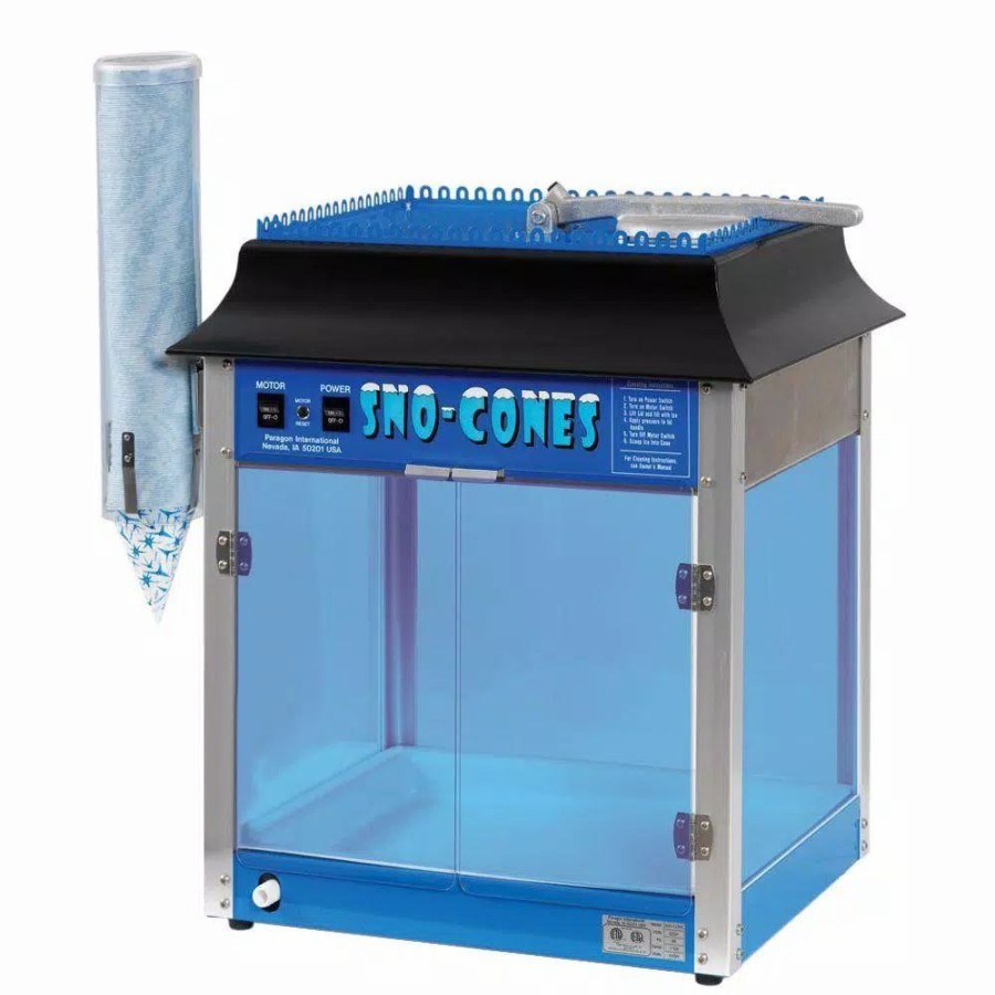 * Dessert Makers | Dessert Makers Paragon Storm 8000 Oz. Blue Stainless Steel Countertop Snow Cone Machine