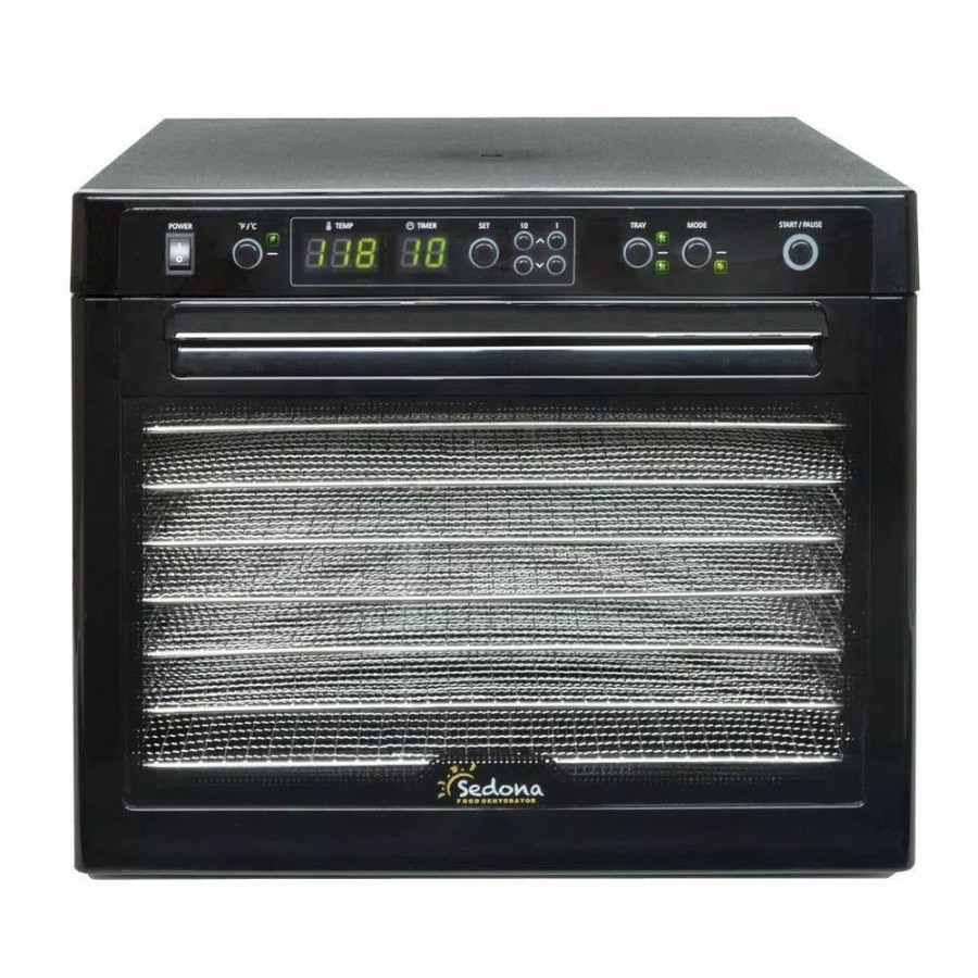 * Food Processing | Food Processing Tribest Sedona Rawfood 9-Tray Black Stainless Steel Food Dehydrator