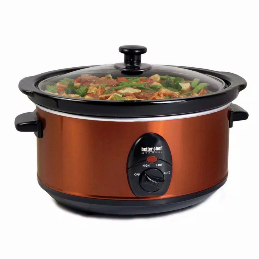 * Cookers | Cookers Better Chef 3.6 Qt. Copper Oval Slow Cooker