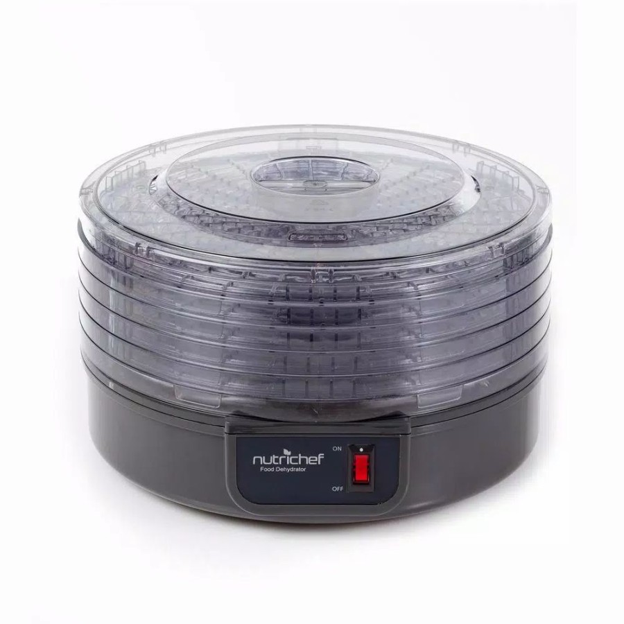 * Food Processing | Food Processing Nutrichef 5-Tray Black Electric Countertop Food Dehydrator Food Preserver