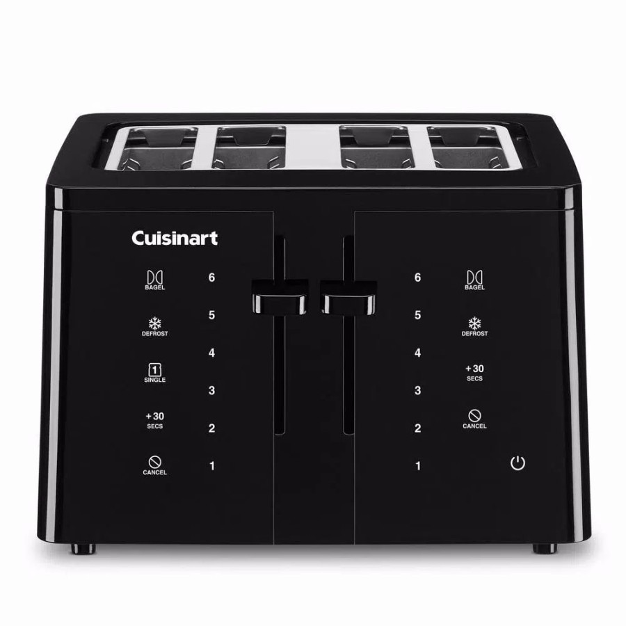 * Toasters | Toasters Cuisinart Touchscreen 4-Slice Black Wide Slot Toaster