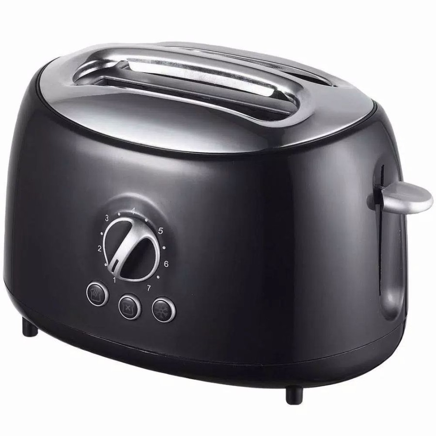 * Toasters | Toasters Brentwood Retro 2-Slice Black Extra-Wide Slot Toaster With Cool-Touch Exterior